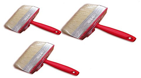 6 x Flächenstreicher Gr 3 x 15cm Pinsel Streicher Flachpinsel Malerpinsel Deckenbürste Lack