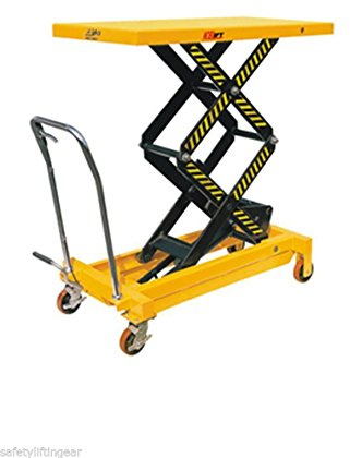 700kg Mobile Double Vertical Scissor Lift Hydraulic Lifting Platform Table