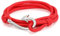 JewelryWe Schmuck Herren Damen Armband Geflochten Anker Armreif Nylonseil Legierung rot