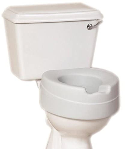 NRS Healthcare Comfort Foam Filled Raised Toilet Seat - 4½ inch High