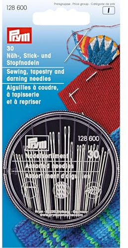 Prym 128,600 Näh-Stick-Stopfnadelsortiment Tapisserie und gewagte Nadeln, Steel, Silber, Eine Grösse, 30 Count