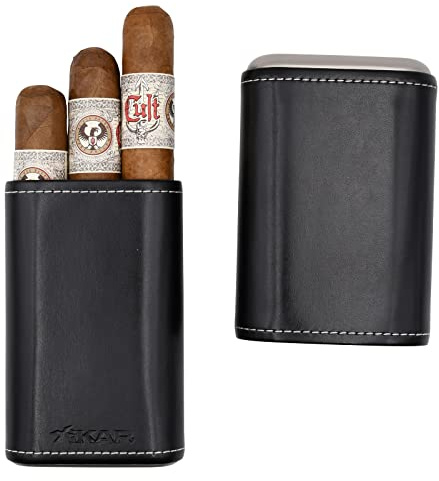 Xikar 9161BK Envoy 3 Cigar Case, Black