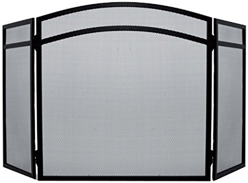 Fire Vida Fire Screen Arched Black Spark Guard Fireplace Fireside Panel