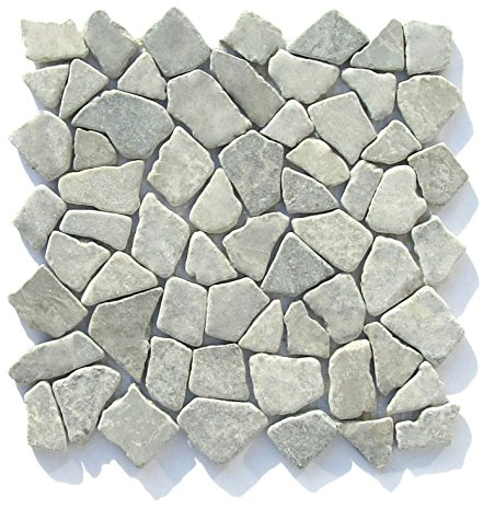 Mosaikfliesen - M-010 Marmor Naturstein-Badezimmer Fliesen Bruchstein Mosaik Bodenfliesen Wandfliesen