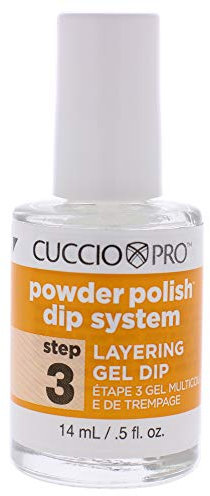 Cuccio Powder Polish Dip System Step 3 Layering Gel, Clear, 14 ml (Pack of 1)