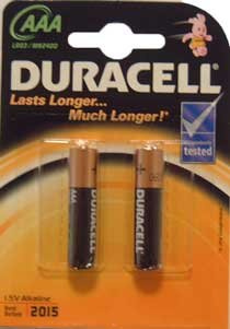 Duracell Pile Alcaline Micro (AAA) - OEM - Cantidad de 2 unidades