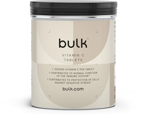 Bulk Vitamina C en Comprimidos de 1000 mg, 1000 mg, Suplemento potente, 270 Tabletas, 270 Dosis