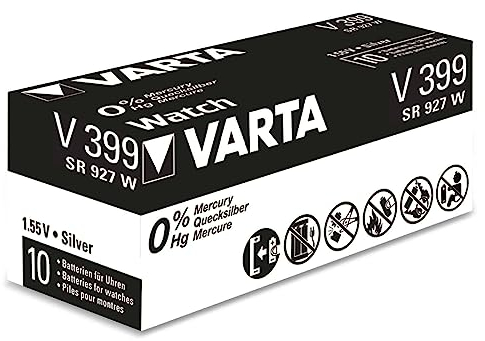 VARTA 14501399 - Knopfzellen-Batterie V399 mit 1,5 Volt, Kapazität 42 mAh, chemisches System Silberoxid, für elektronische Alltagsgeräte zur Sicherstellung einer optimalen Energieversorgung