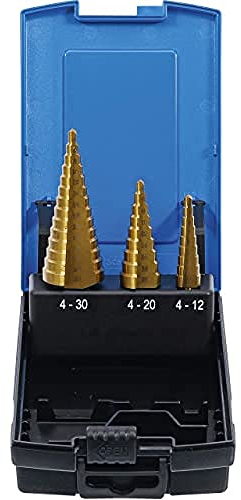 BGS 1624 | Juego de brocas escalonadas | nitruración de titanio | Ø 4 - 30 mm | 3 piezas