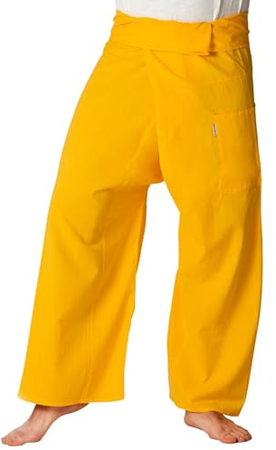 PANASIAM Fisherman Pants Unicolor, Yellow, L