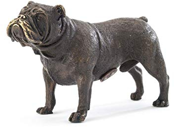 aubaho Scultura Cane Bulldog Figura in Bronzo Statuetta Stile Antico