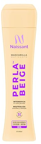 naissant Pearl Blonde Hair Purple Toning Mask | Ultra High-Purity Pigments | Neutralizes Yellow & Brassy Tones | Hyaluronic Acid, Collagen & Biotin | Paraben, Ammonia & Sulfate Free | 10.1 Fl. Oz