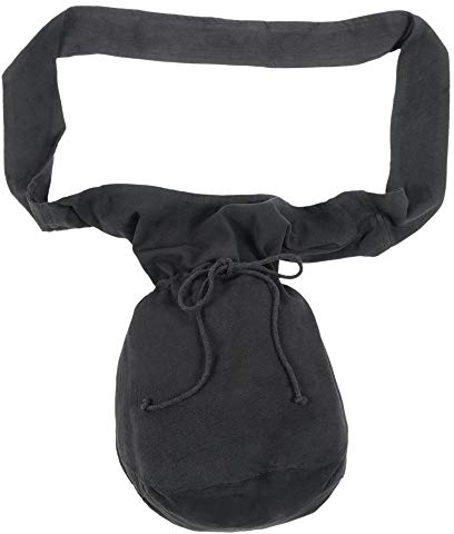 HEMAD Mittelalter Umhänge-Tasche Baumwolle/Leinenlook Mittelalterliche Kleidung (Schwarz)
