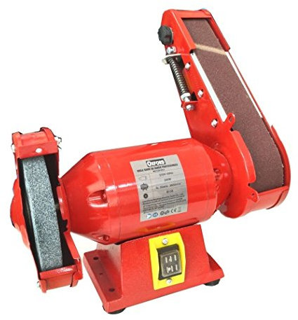 Smerigliatrice da banco/Mola pietra fine + nastro abrasivo 150mm 200W