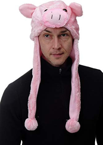 DRESS ME UP - H92/Pig Party Hut Mütze Halloween Karneval Piggy Schwein Ferkel Sau Pig Pink ca. 62 cm