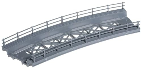 NOCH® Brückenfahrbahn, gebogen, Bausatz für realistische Modellbau Brücken, Radius 360 mm für die Spurweite H0