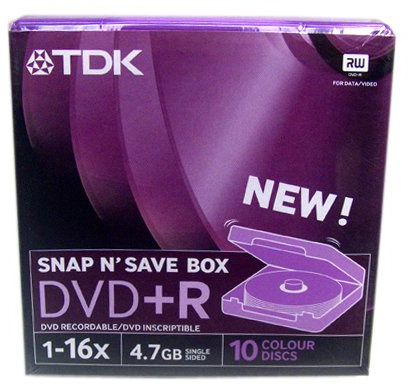 TDK Dvd+r 4.7GB Color - Confezione da 10