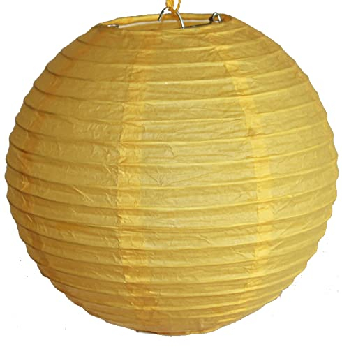 AAF Nommel ® 506, Lampion 1 Stk. Papier gelb japanisch rund klein Durchmesser 20 cm