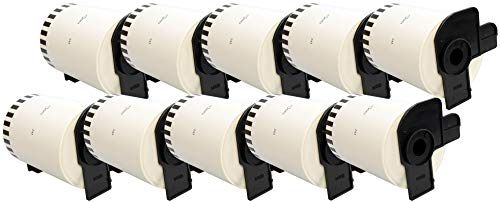 10 x DK-22243 102mm x 30.48m Endlos-Etiketten kompatibel für Brother P-Touch Etikettendrucker