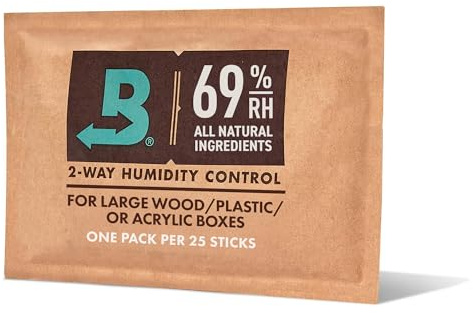 Boveda für Zigarren/Tabak | 2-Wege-Feuchtigkeitsregulierung mit 69 % relativer Feuchtigkeit | Größe 60 zur Verwendung für jeweils 25 Zigarren im Humidor | patentierte Technologie für Zigarren-Humidore | 1 Stück