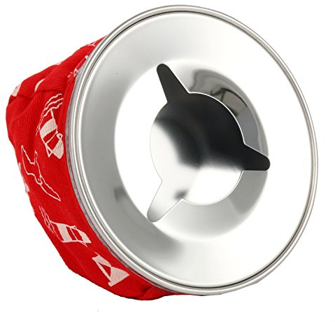 Amarine-Made Stainless Windproof Bean Bag Ashtray, Blue or Red (Red)