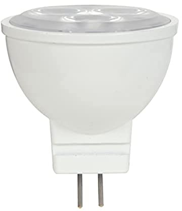 Satco S9281, 3W, MR11, 3000K, 25° Beam Spread, 25,000 Hour Life, 210 Lumens, GU4 Base, 12V AC/DC, LED Bulb