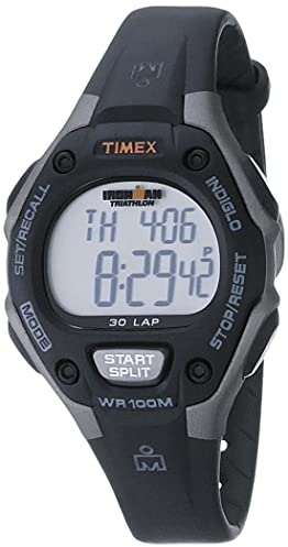 Timex Ironman Classic 34mm Digitaluhr für Damen, graues Kunstharz-Armband, T5E961