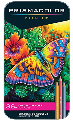 PRISMACOLOR 92885T Premier Colored Pencils, Soft Core, 36 Piece