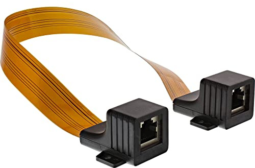InLine 69991I Patchkabel fönstermatning, 2 x RJ45-uttag, oskärmad, 0,3 m