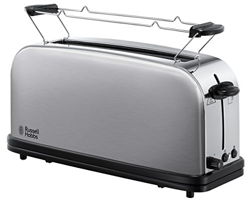 Russell Hobbs Adventure 21396-56 – Tostadora, Ranura Larga y Ancha, para 2 Rebanadas, Acero Inoxidable