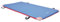 Grevinga® Fun-Turnmatte Soft (RG 35 - weich) (BLAU-ROT 200 x 100 x 6 cm) mit Lederecken UND Trageschlaufen