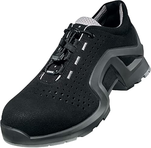 Uvex 1 x-tended Support Safety Shoes - for Men/Women - Grey/Black - Size 3.5