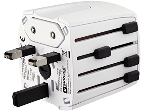 Hama Weltreisestecker MUV Micro (für USA, China, UK u.v.m.) für Geräte aus USA, China, Australien und deutsche Konturen-/Eurostecker (2-polig)