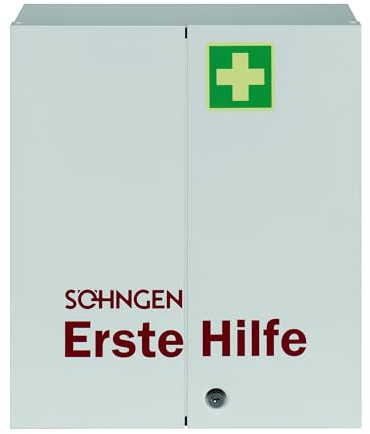 SÖHNGEN 5001004 Verbandschrank Rom, weiß, Stahlblech, ASR A4.3/DIN 13169 aus Stahl