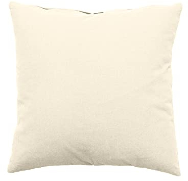 Enjoy Home, Coussin Carré 40 x 40 cm, 400 g, Ecru, 100% Coton certifié Oeko Tex, Lavable en Machine, Déhoussable avec Zip, Idéal pour Apporter de la Couleur à Vos canapés, Collection Panama