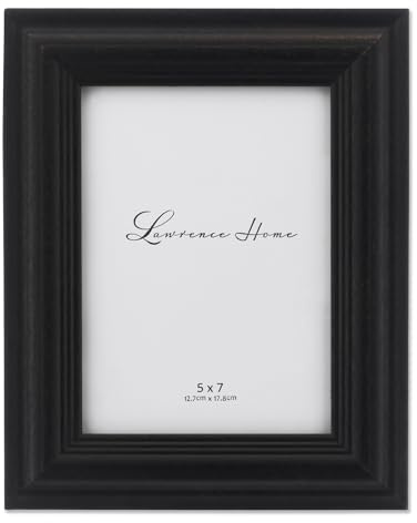 Lawrence Frames 5x7 Weathered Black Wood Picture Frame