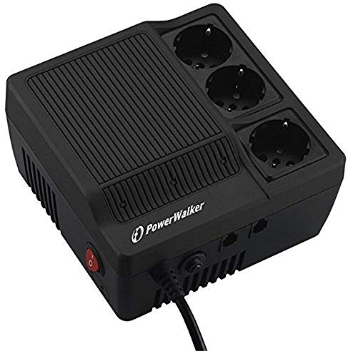 Powerwalker 10120302 AVR 1200 Regolatore automatico di tensione, 1200VA / 720W, Nero