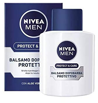 NIVEA MEN Protect & Care aftershave balsam i 100 ml pack, efter att ha skakat män med Aloe Vera, E-vitamin och Pro-vitamin B5, fuktgivande skäggbalsam