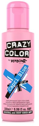 4 x Crazy Colour Semi Permanent Hair Dyes 100ml (Capri Blue)