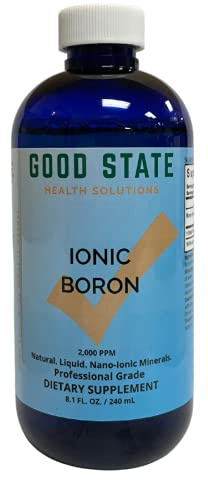Good State | Liquid Ionic Boron | Dietary Supplement | Great for Enhanced Muscle Coordination | 120 Servings At 5 Mg | 8 Fl oz Bottle
