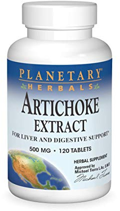 Planetary Herbals Artichoke Extract Tablets, 500 mg, 120 Count