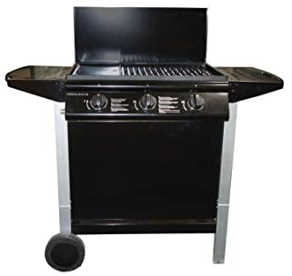 ANDALOUCIA - Barbacoa de gas con 3 quemadores sobre carro