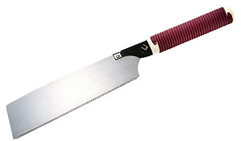 TAJIMA Pull-Stroke Saw - 265 mm x 16 TPI Japanese Flush Cut Hand Saw with Quick-Release Blade & Short Elastomer Straight Handle - JPR-265ST