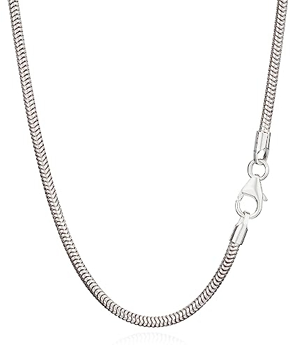 NKlaus 45cm Schlangenkette 925 Silber elegante Halskette Breite: 1,9mm Collier 6,6g schwer 5937