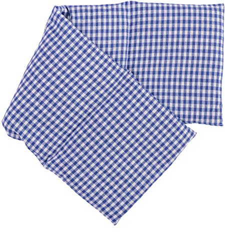 Cuscino con semi di uva, 60x20cm. Cuscino termico con 4 compartimenti. Cuscino riscaldabile per la schiena, il ventre e molto altro. Terapia caldo e freddo (blu e bianco)