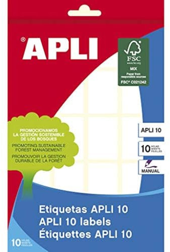 Apli 708129 Pack Etiketten 22x32, 10 Blätter