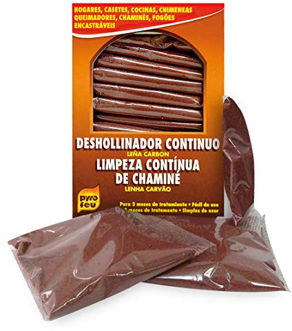 PYRO FEU 24628-12 Caja de 14 Unidades de Deshollinamiento Lítico para Limpieza y Mantenimiento Continua de Chimeneas, Marrón Teja, Talla Única