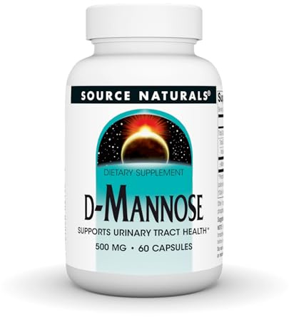 Source Naturals D-Mannose, Potent Urinary Tract & Bladder Health Support*, 500mg - 60 Capsules