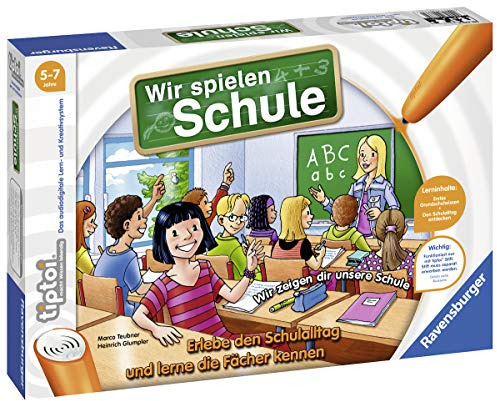 Ravensburger tiptoi Spiel_00733_Wir Spielen Schule_Spiel ab 5 Jahren für 1-4 Spieler, Erlebe interaktiv einen kompletten Schultag