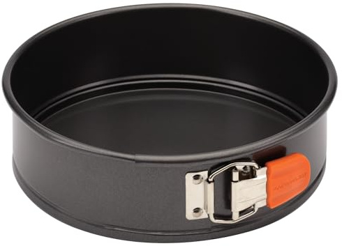 Rachael Ray Oven Lovin' Nonstick Bakeware Springform Baking Pan/ Springform Cake Pan / Cheesecake Pan With Grips, Round - 9 Inch, Gray